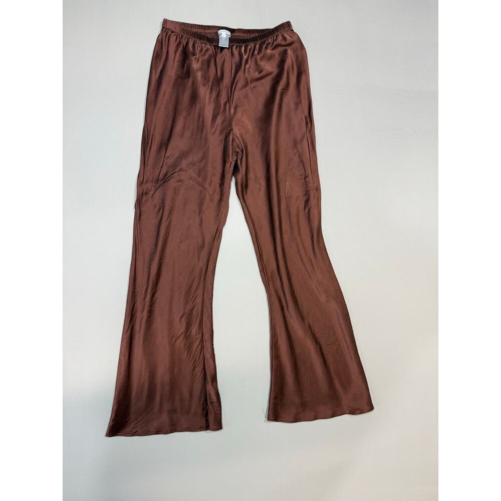 Silk Laundry Brown Bias Cut silk Pants Large - Picture 4 of 6